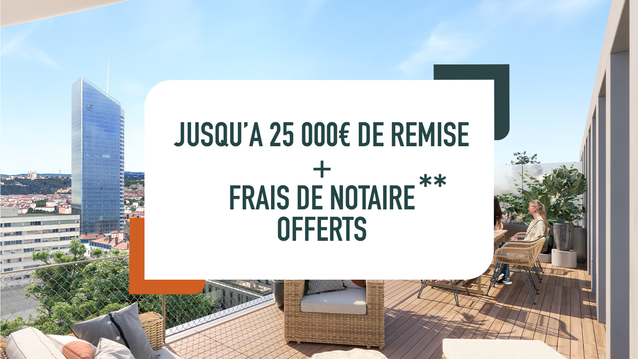 appartement neuf T1, T2, T3, T4, T5 pièces 38 à 123 m2 à vendre à Lyon 3 (69003)