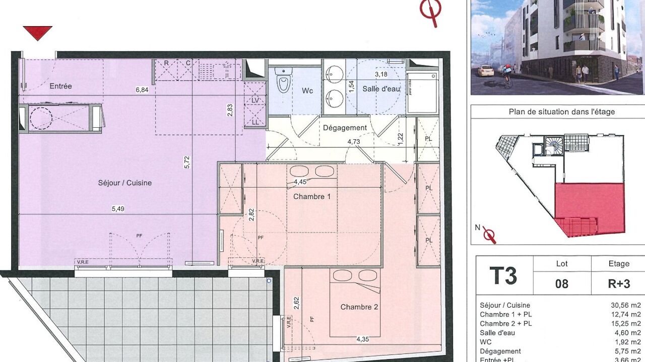 appartement 3 pièces 74 m2 à vendre à Agde (34300)