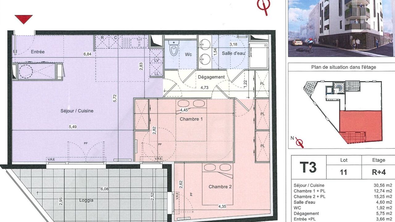 appartement 3 pièces 74 m2 à vendre à Agde (34300)