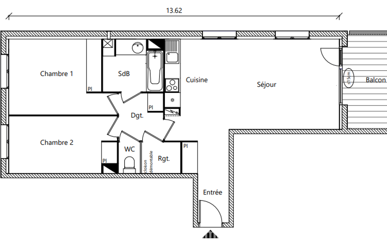 appartement 3 pièces 68 m2 à vendre à Boucau (64340)