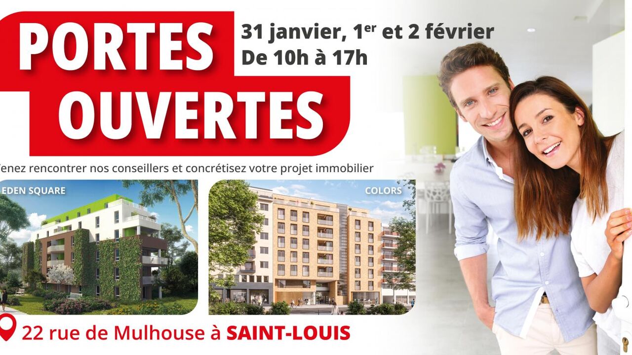 appartement neuf T1, T2, T3, T4 pièces 23 à 95 m2 à vendre à Saint-Louis (68300)