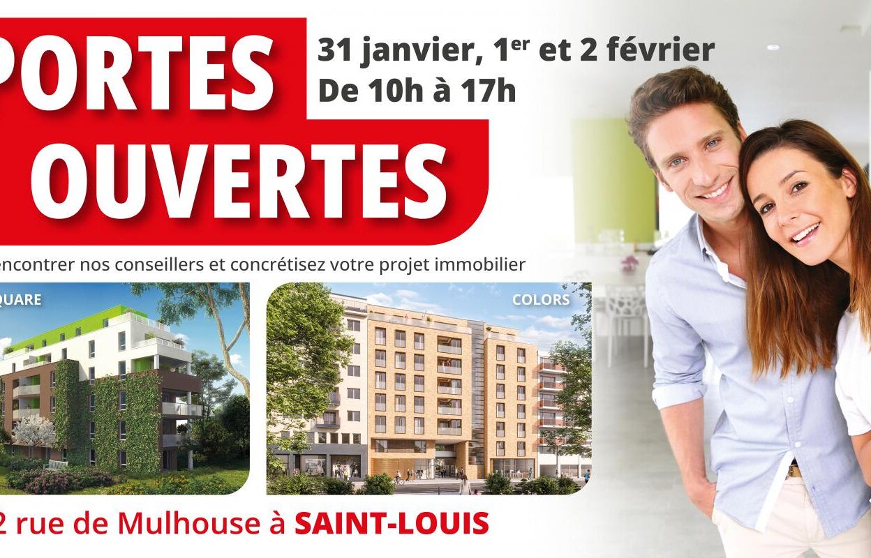 appartement neuf T1, T2, T3, T4 pièces 23 à 95 m2 à vendre à Saint-Louis (68300)