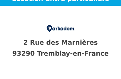 location garage 140 € CC /mois à proximité de Villepinte (93420)