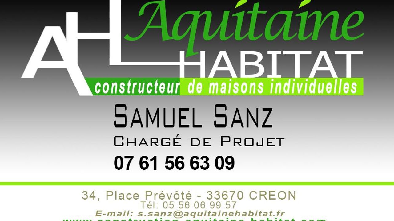 terrain 700 m2 à construire à Saint-Maixant (33490)