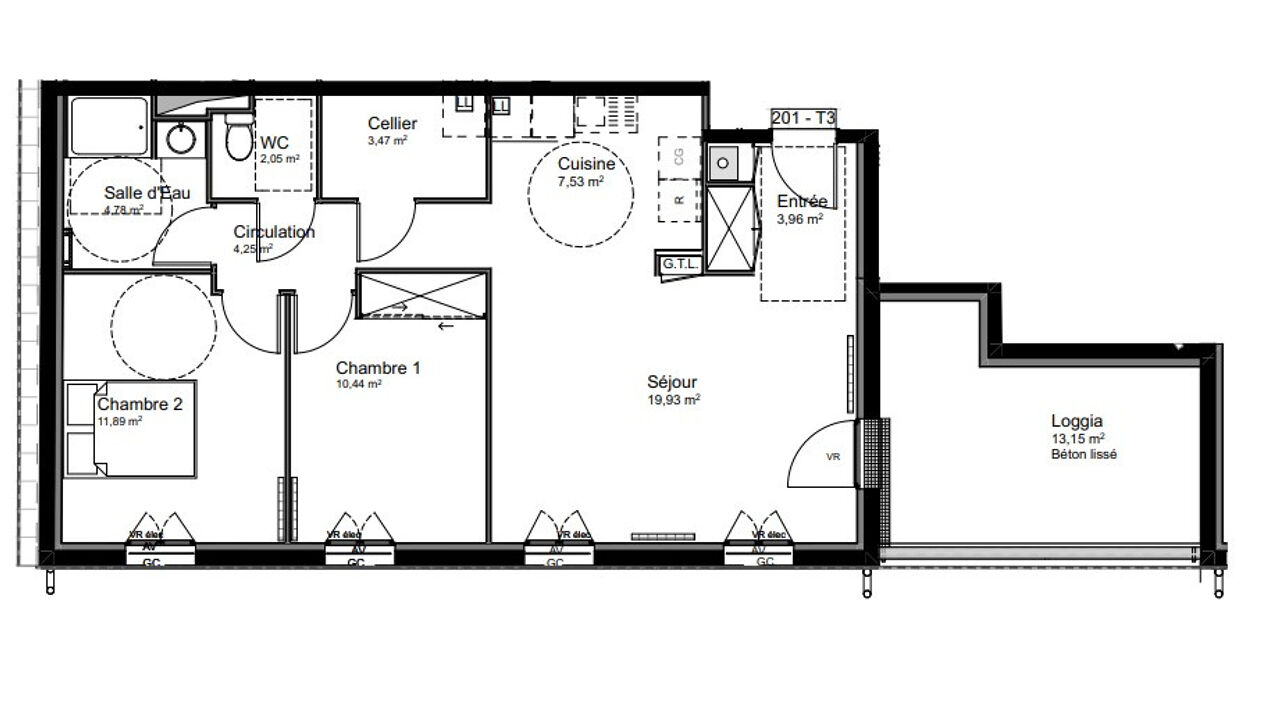 appartement 3 pièces 67 m2 à vendre à Tarbes (65000)