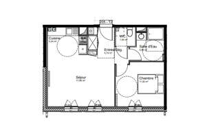 Appartement 2 Pièces 45 m² à vendre à Tarbes (65000)