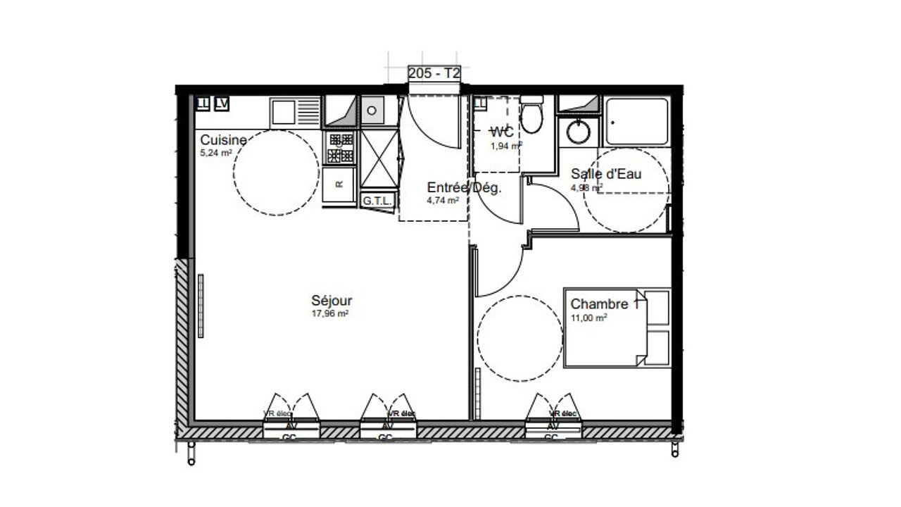 appartement 2 pièces 45 m2 à vendre à Tarbes (65000)