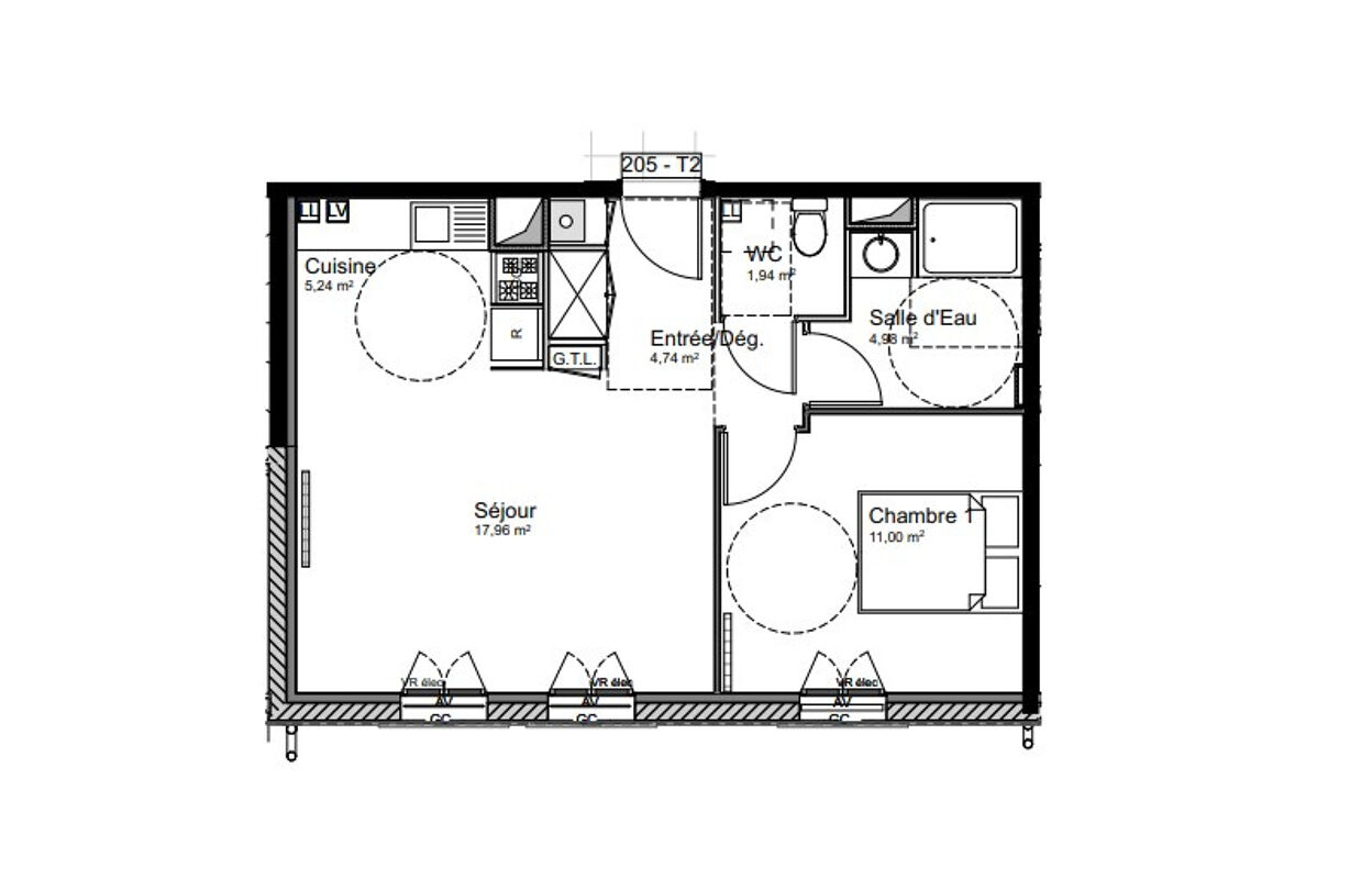 appartement 2 pièces 45 m2 à vendre à Tarbes (65000)