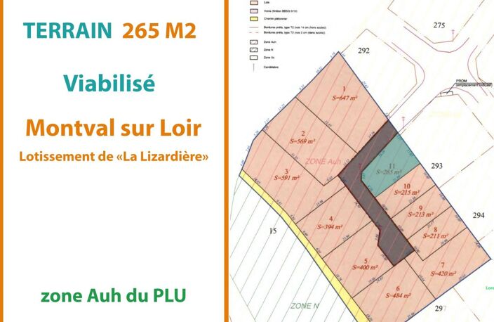 Vente Terrain 265 m&sup2; — photo 2