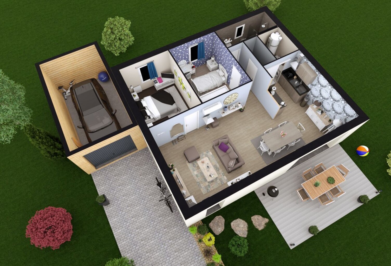 Projet de construction d'une maison 69.93 m² avec terrai... — photo 1