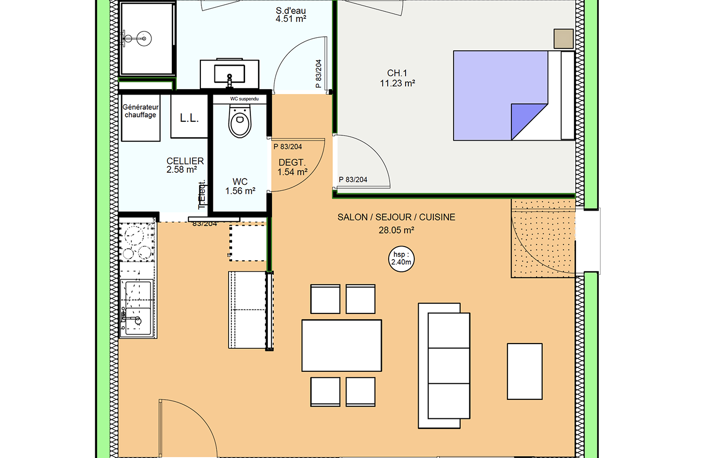 Projet de construction d'une maison 49.47 m² avec terrai... — photo 2