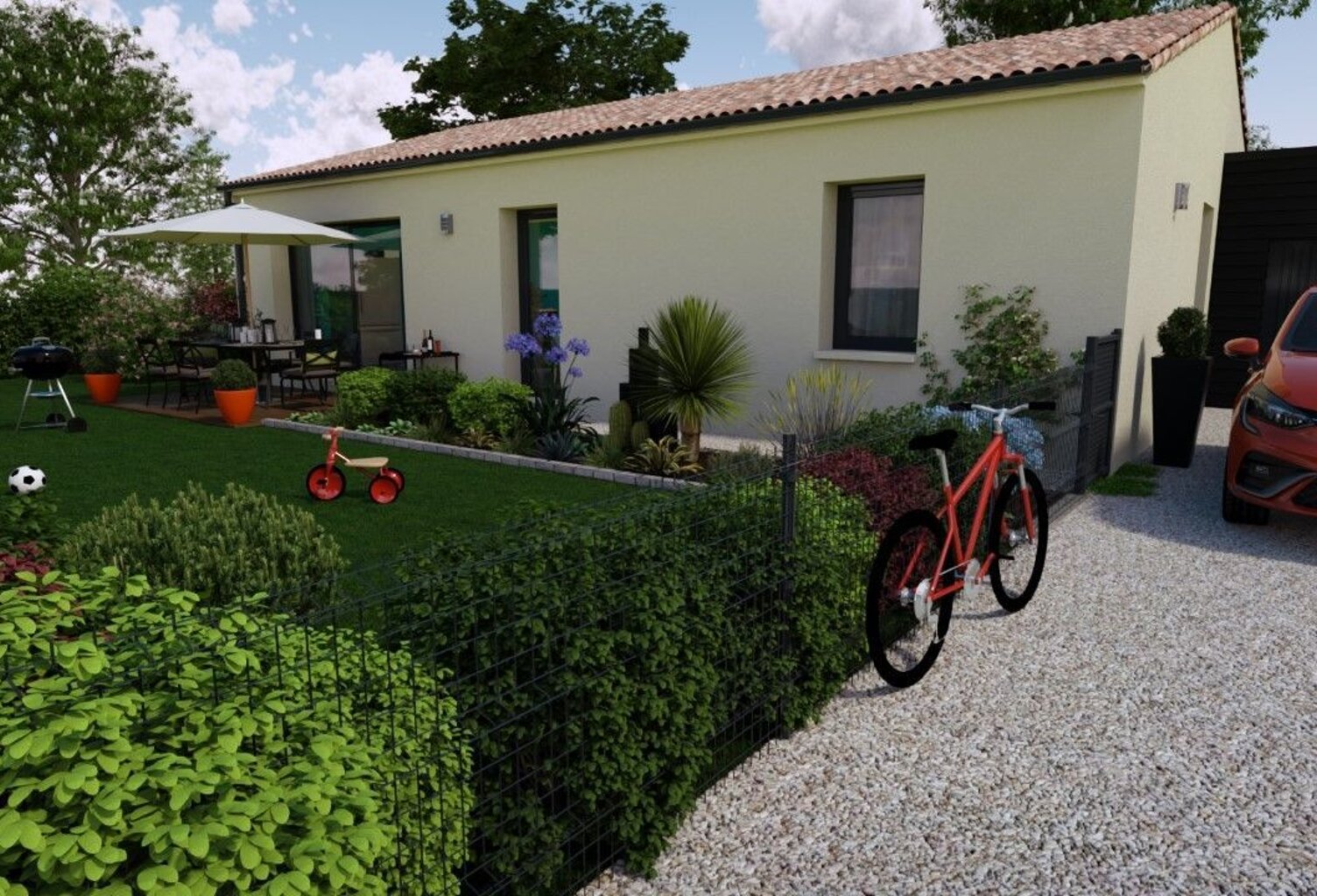 Projet de construction d'une maison 94.35 m² avec terrai... — photo 1