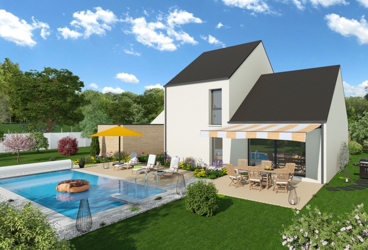 Projet de construction d'une maison 110.54 m² avec terra... — photo 1