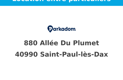 location garage 100 € CC /mois à proximité de Gamarde-les-Bains (40380)