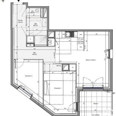 Appartement 3 pièces 63 m²