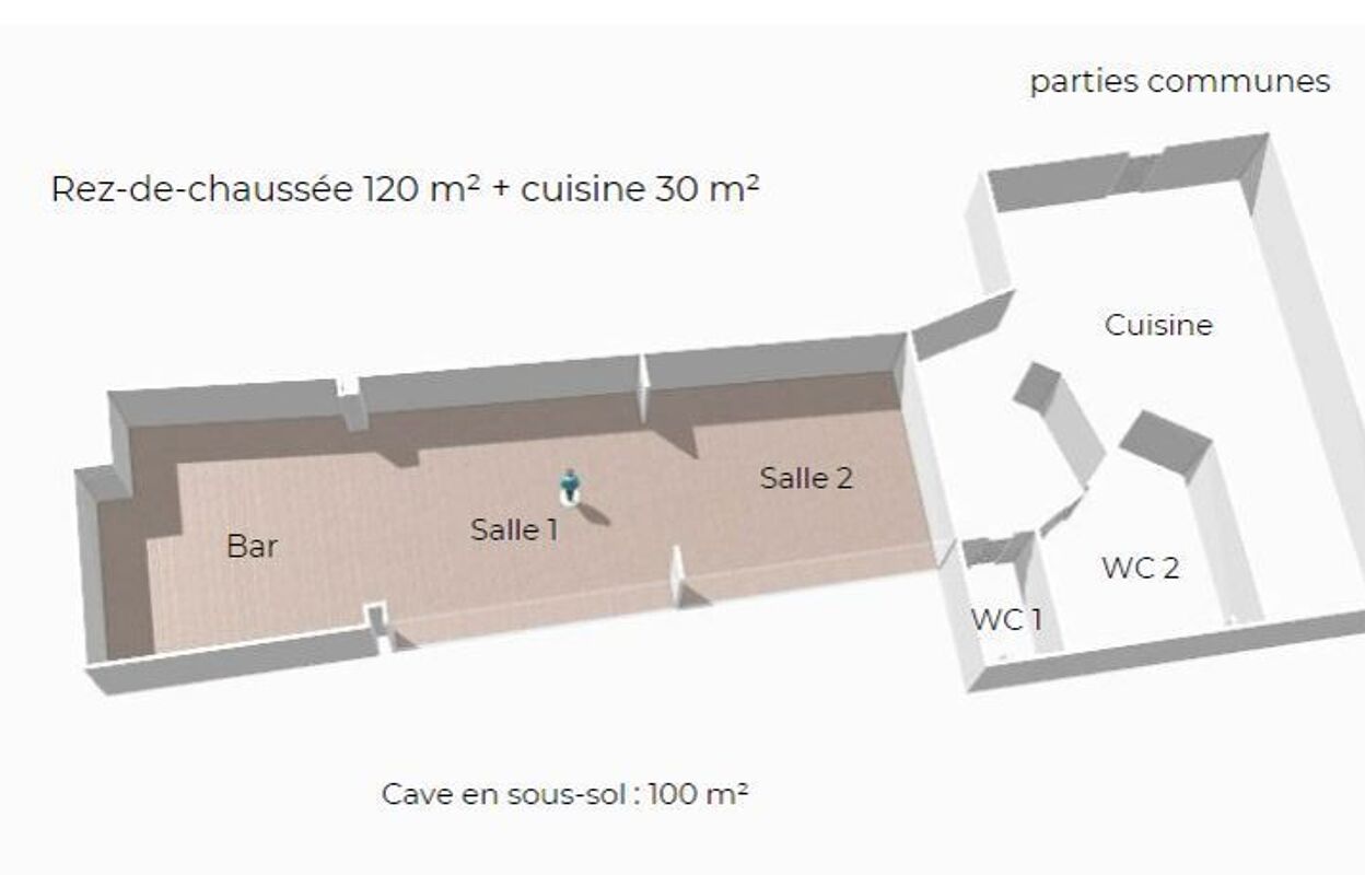 commerce 2 pièces 250 m2 à louer à Paris 9 (75009)