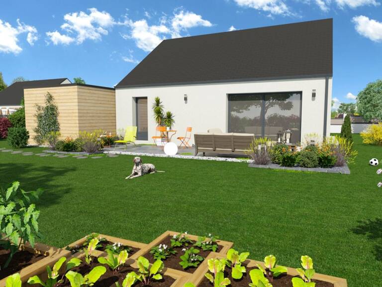 Projet de construction d'une maison 80.07 m² avec terrai... — photo 1