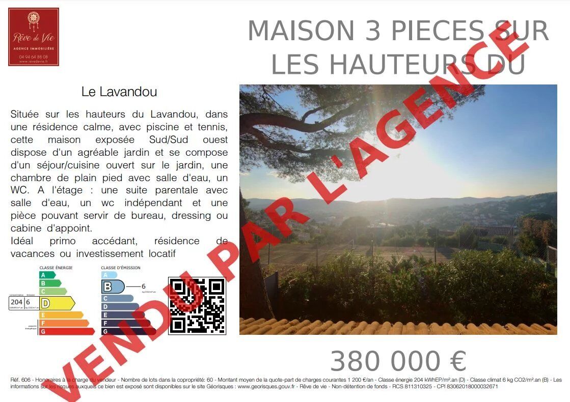 Lavandou (Le) Maison 3 pièces 64 m²