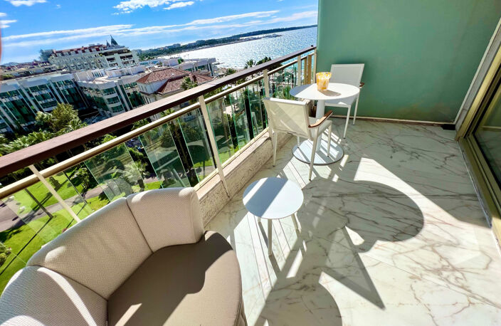 CANNES CENTRE CROISETTE PIED DANS L'EAU PENTHOUSE T3 VUE MER — photo 2