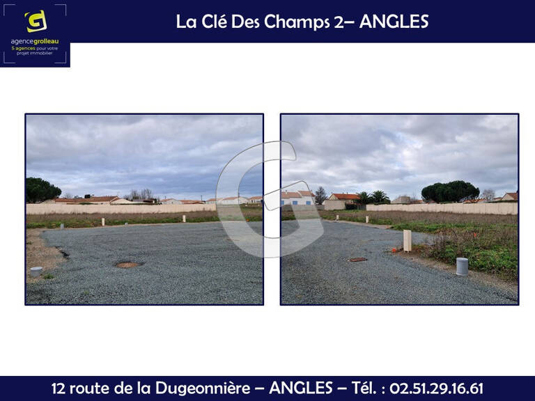 TERRAIN CONSTRUCTIBLE VIABILISE 517 M2 ANGLES — photo 1
