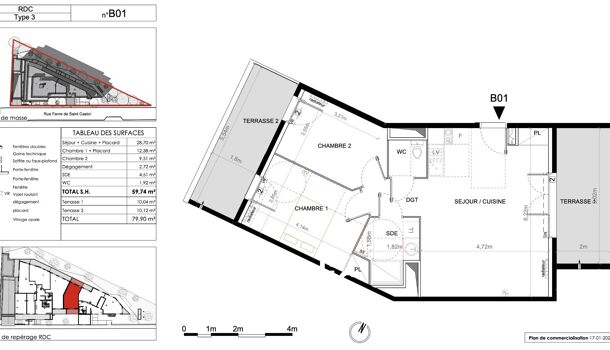 Appartement 3 pièces  à vendre Montpellier 34080