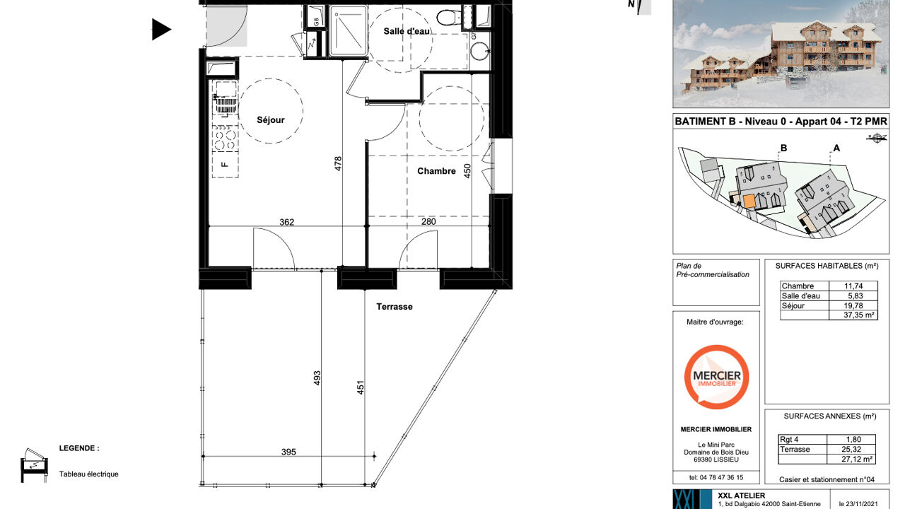 appartement 2 pièces 37 m2 à vendre à Les Avanchers-Valmorel (73260)