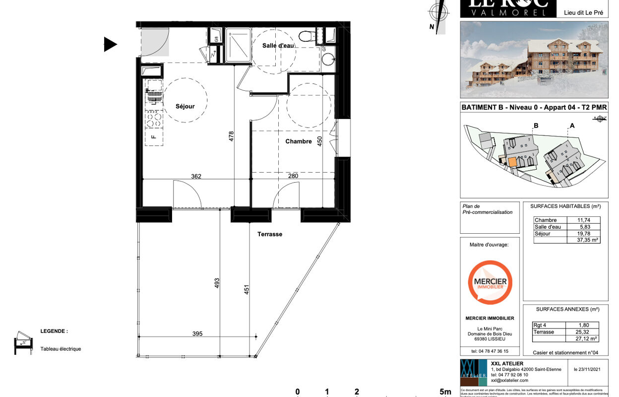 appartement 2 pièces 37 m2 à vendre à Les Avanchers-Valmorel (73260)