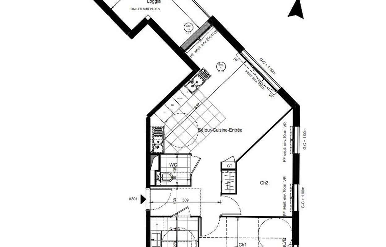 appartement 3 pièces 55 m2 à vendre à Sucy-en-Brie (94370)