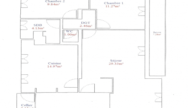 Appartement 4 pièces  à vendre Montpellier 34000