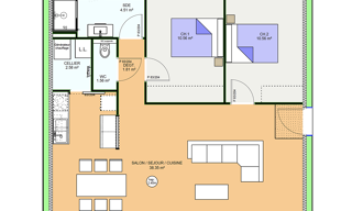 Maison 3 Pièces 69 m² à vendre à Réparsac (16200)