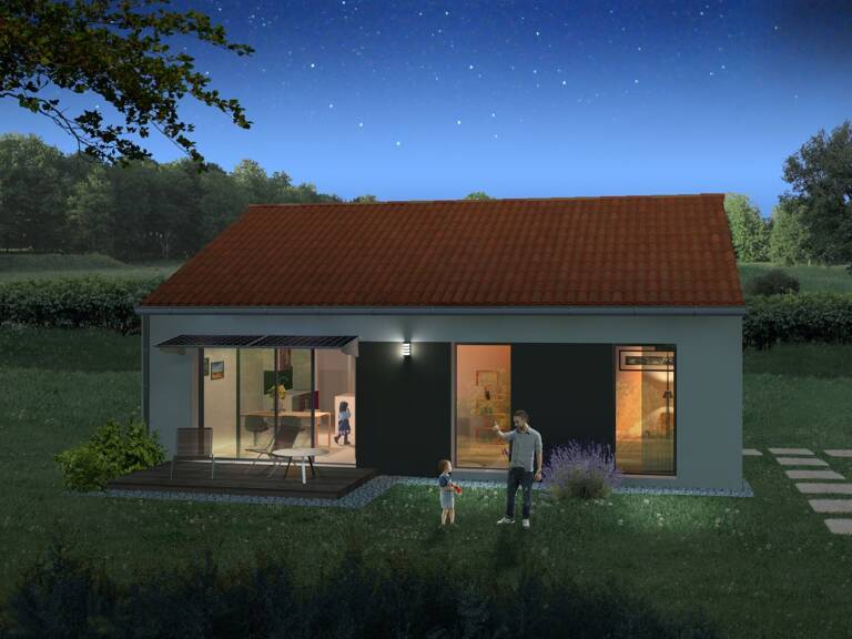 Projet de construction d'une maison 89.33 m² avec terrai... — photo 1