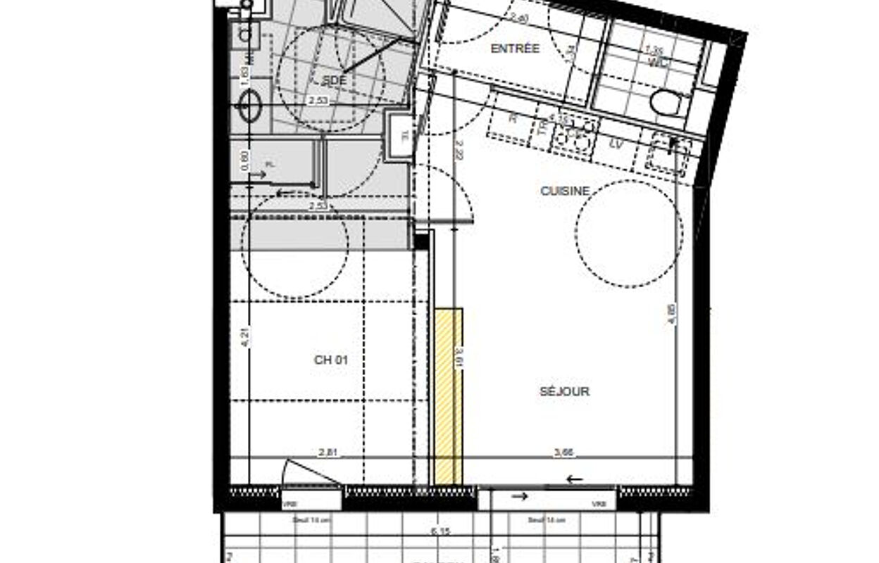 appartement 2 pièces 43 m2 à vendre à La Chapelle-des-Fougeretz (35520)