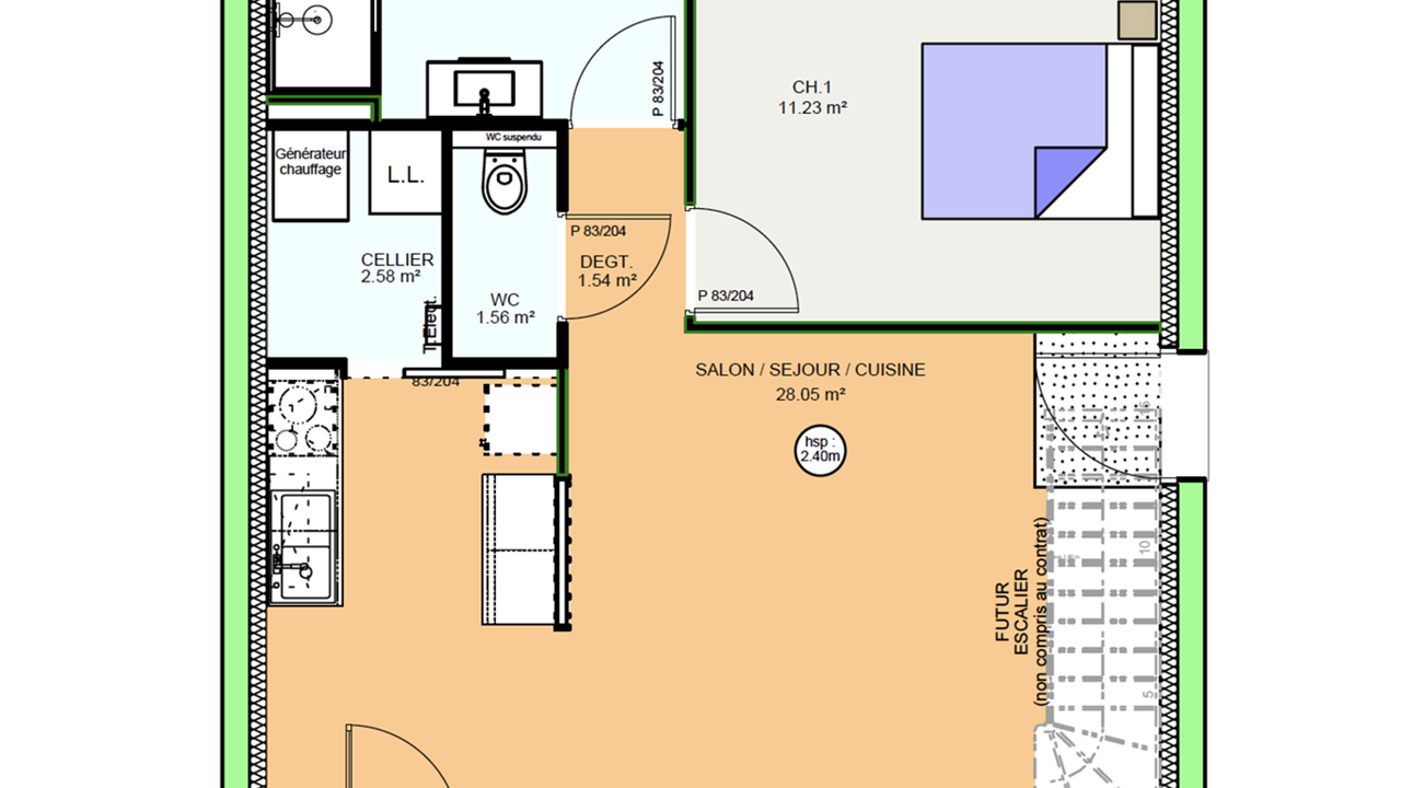 maison 2 pièces 63 m2 à vendre à Pourrain (89240)