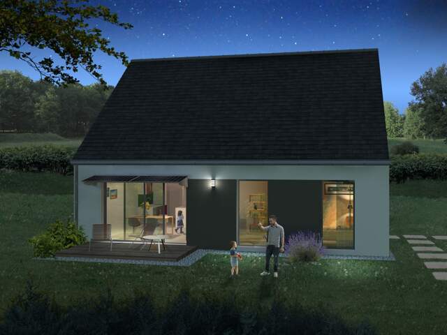 Projet de construction d'une maison 89.33 m² avec terrai... — photo du bien