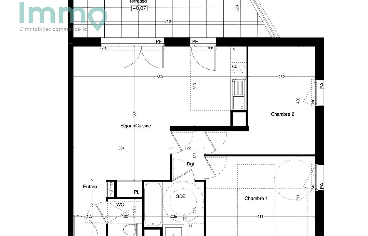 appartement 3 pièces 63 m2 à vendre à Castelnau-le-Lez (34170)