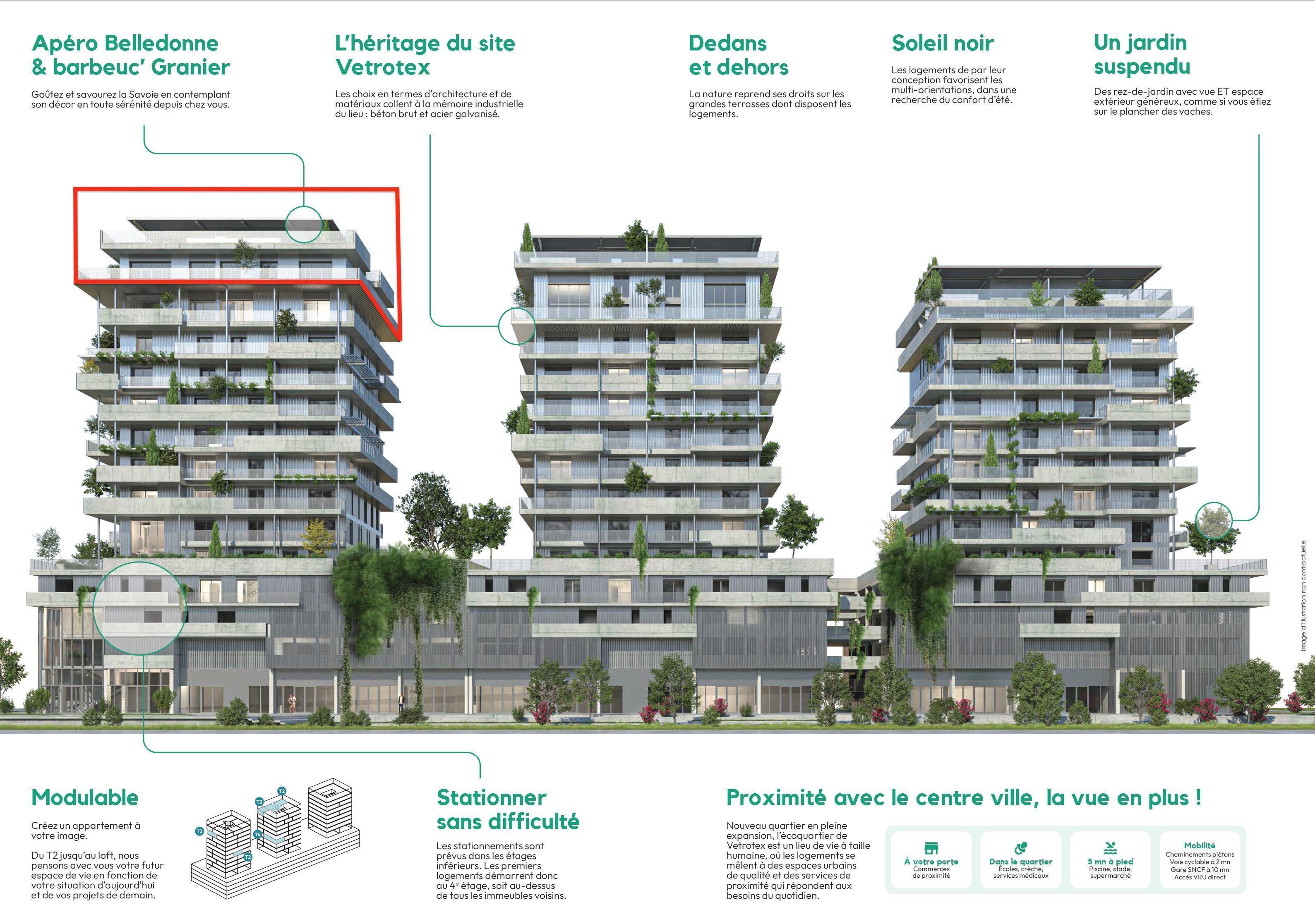 Photo T5 dernier étage 242 m2 . Terrasses avec piscine 610 m2 image 2/4