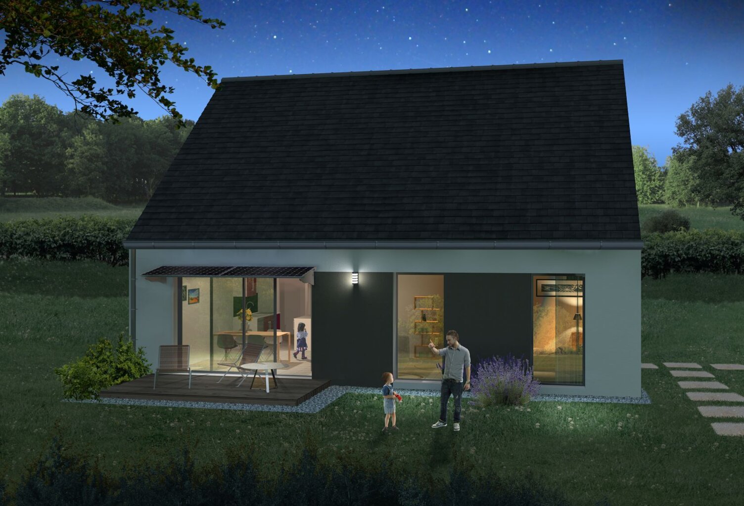 Projet de construction d'une maison 89.33 m² avec terrai... — photo 1