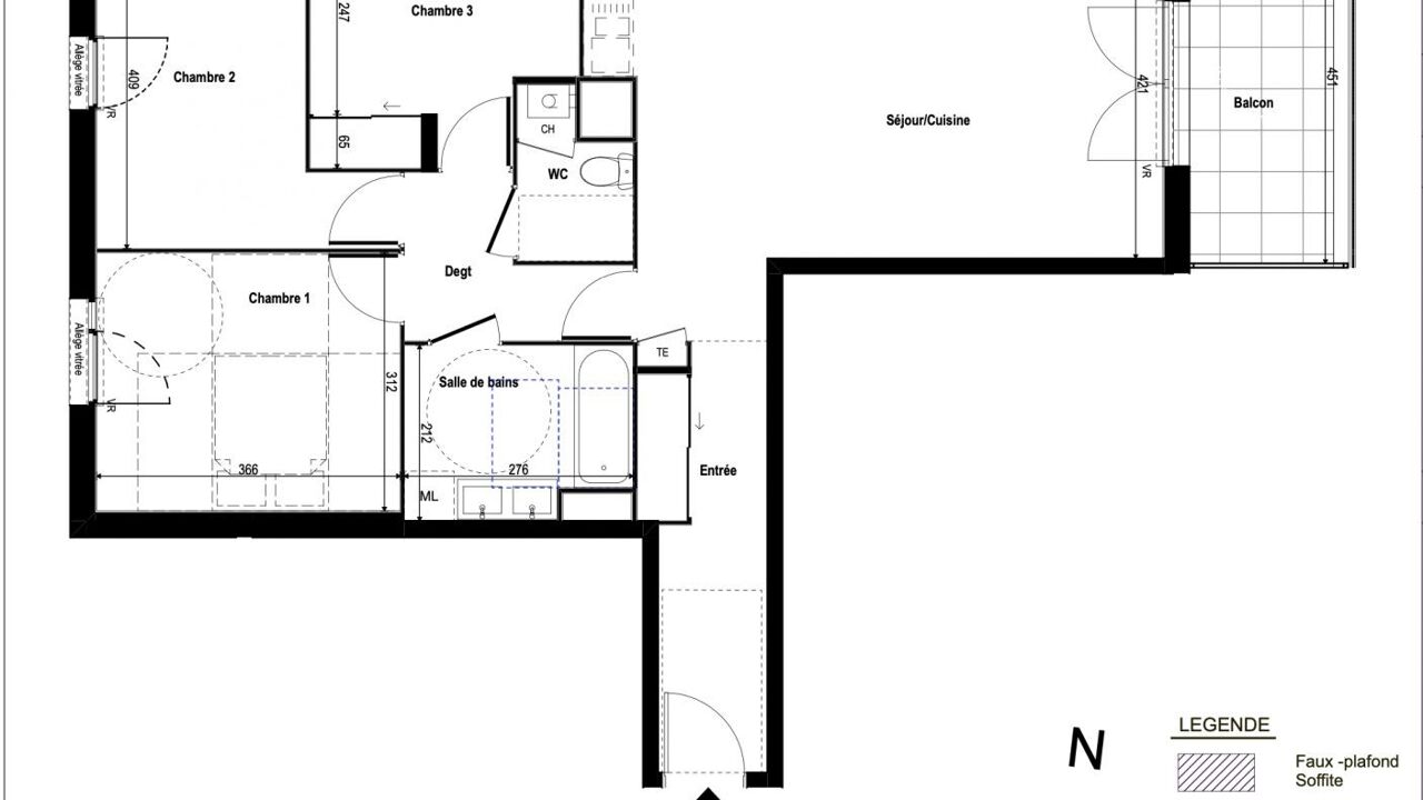 appartement 4 pièces 81 m2 à vendre à Rillieux-la-Pape (69140)
