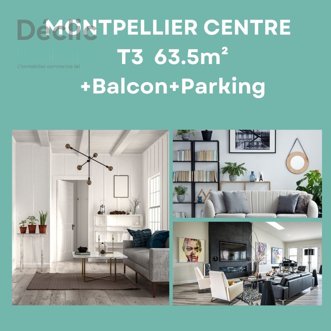 Appartement 3 pièces  à vendre Montpellier 34070