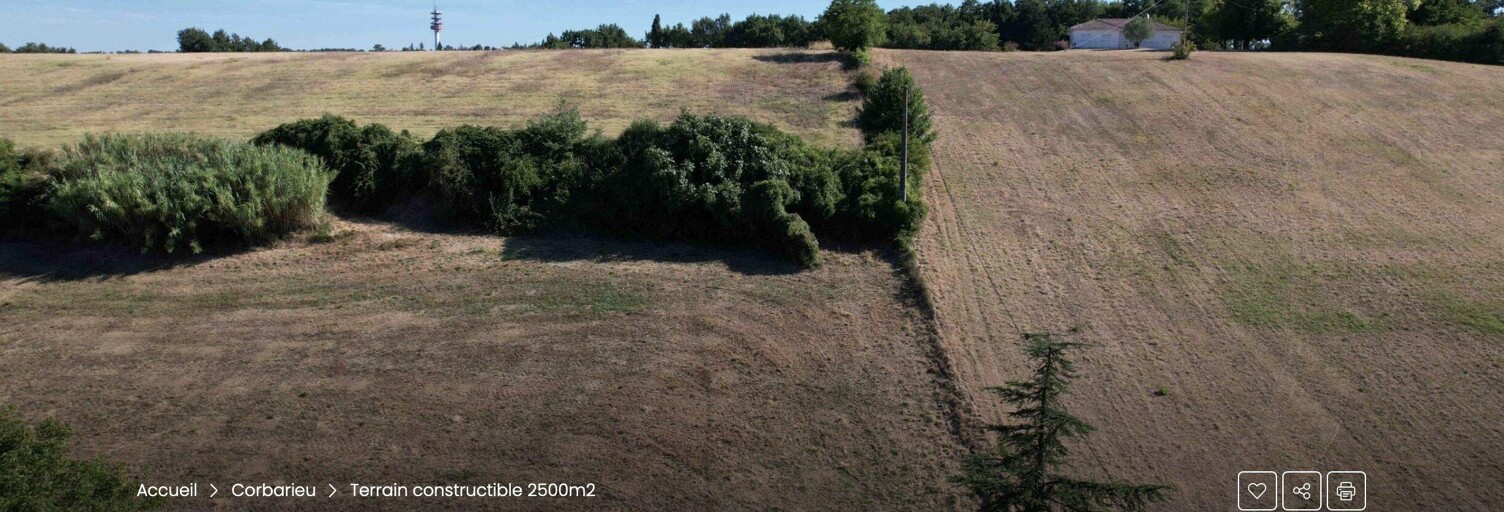 Terrain  2500 m² à vendre à Corbarieu (82370)