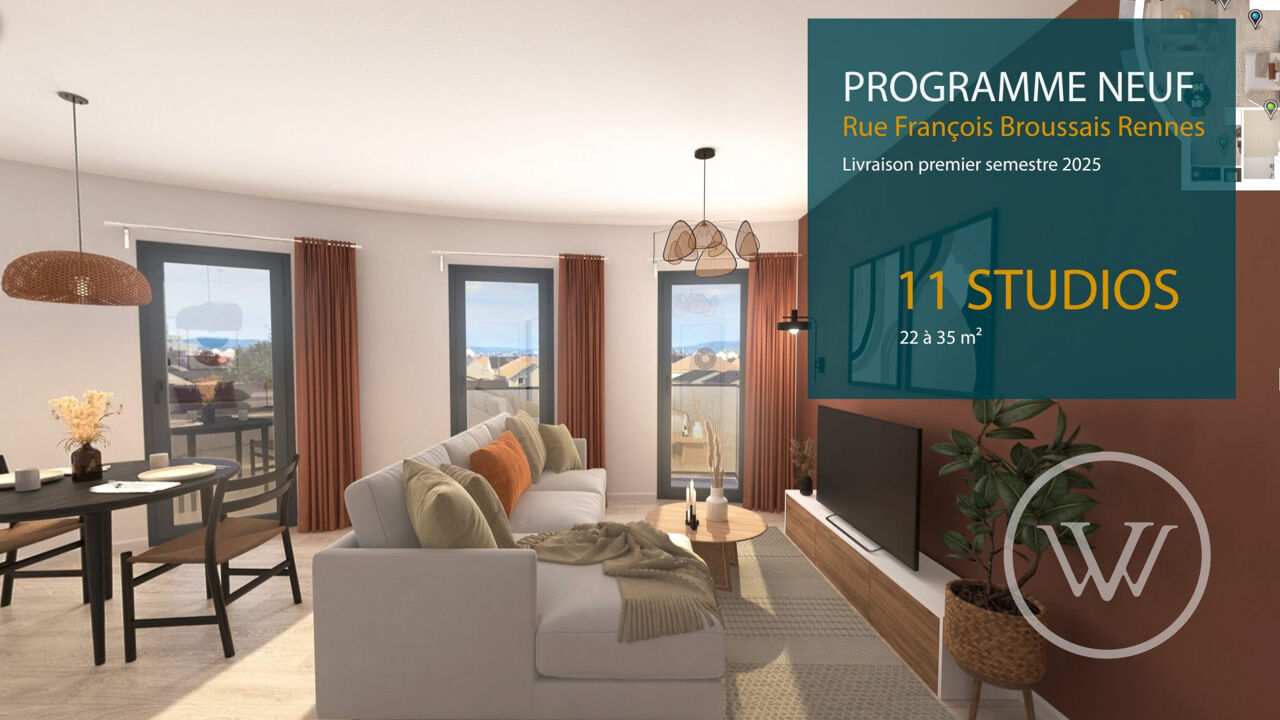 appartement 1 pièces 25 m2 à vendre à Rennes (35000)