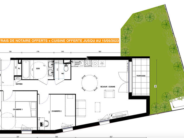 GARE Appartement La Roche Sur Yon 3 pièce(s) 66.2  — photo du bien