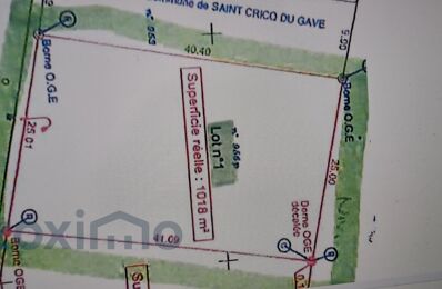 terrain  pièces 1018 m2 à vendre à Saint-Cricq-du-Gave (40300)