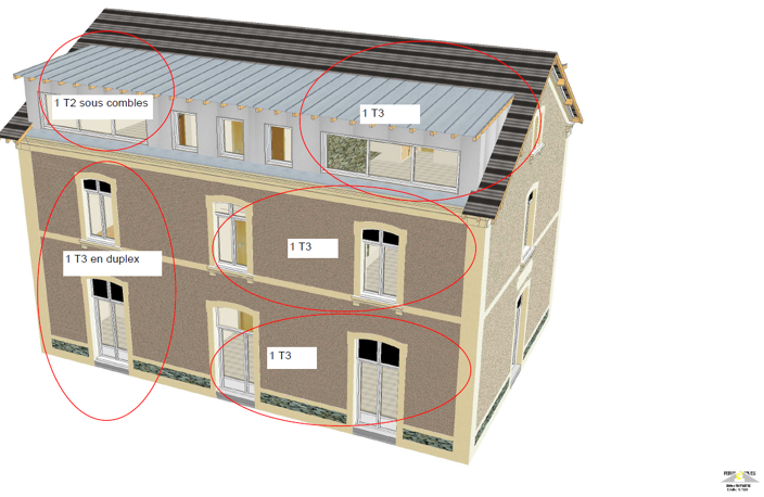 Immeuble avec terrain projet T2 et T3. — photo 2