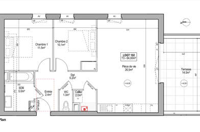 Appartement 3 pièces 249000 €