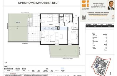 appartement 3 pièces 68 m2 à vendre à Villeneuve-Loubet (06270)