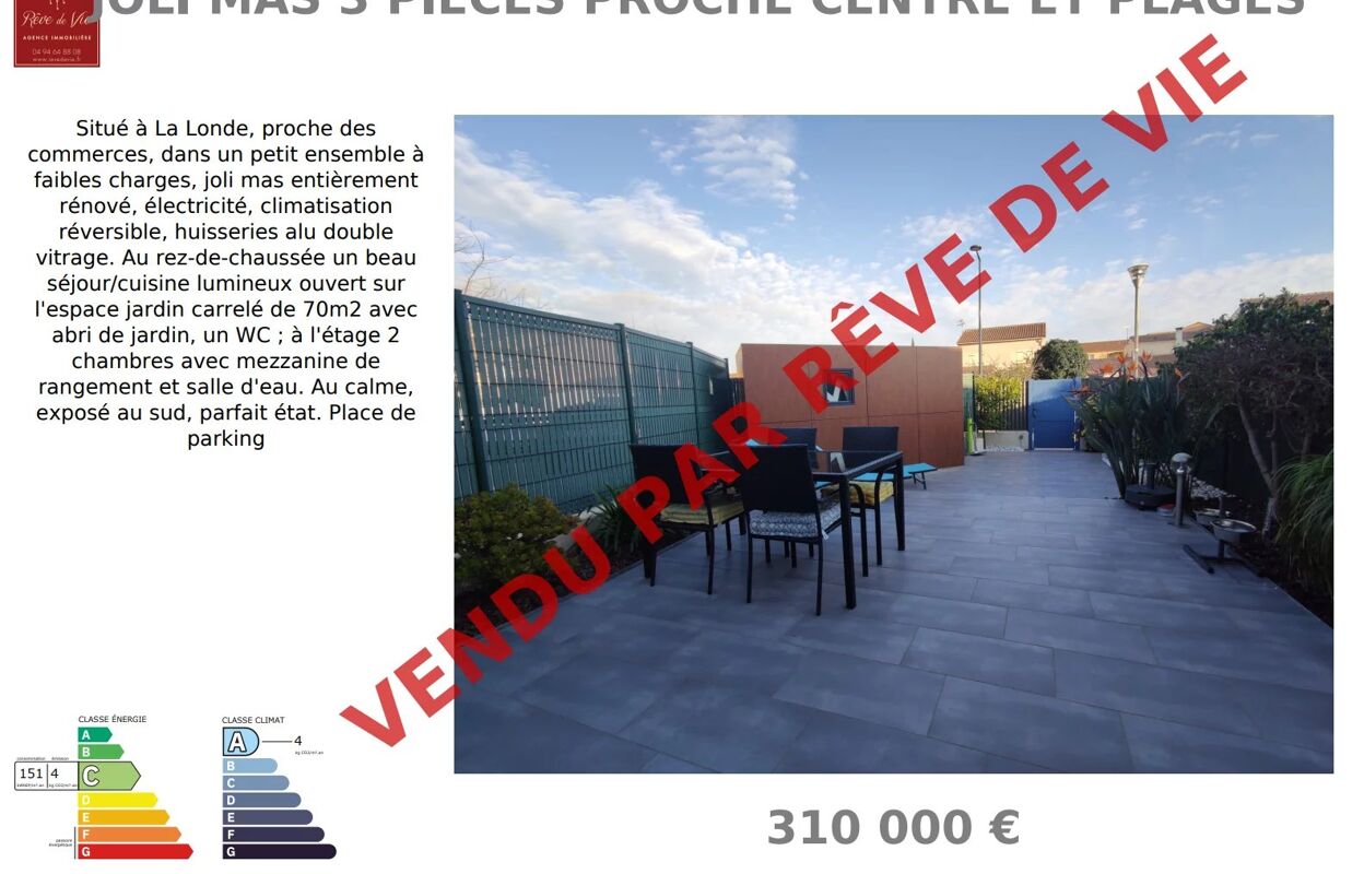 maison 3 pièces 32 m2 à vendre à La Londe-les-Maures (83250)