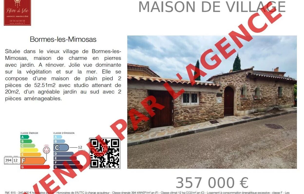 maison 3 pièces 72 m2 à vendre à Bormes-les-Mimosas (83230)