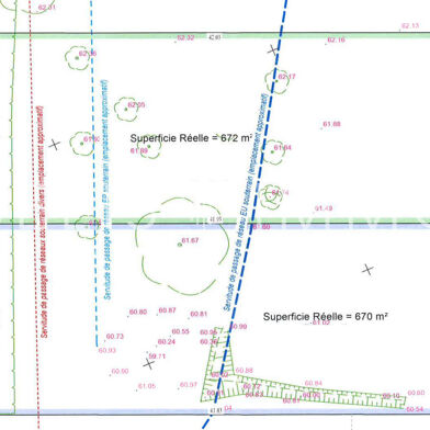 Terrain 672 m²