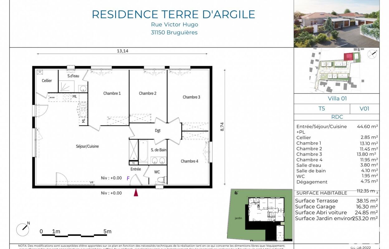 maison 5 pièces 112 m2 à vendre à Bruguières (31150)